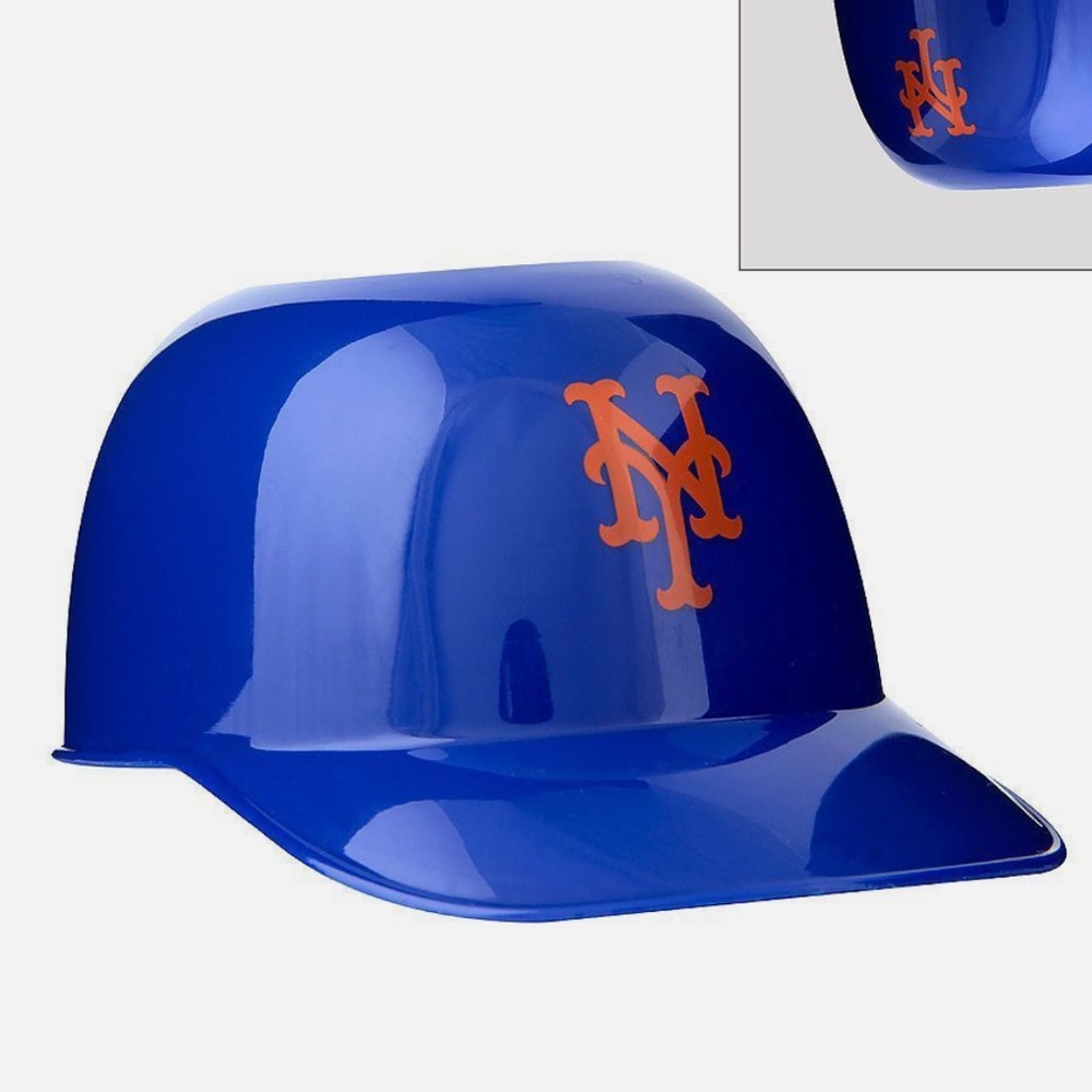 Large Blue New York Mets popcorn chip Helmet Bowl